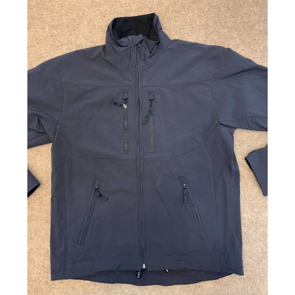 Tru-Spec Nylon Tactical Jacket Mens M Field Utility Black Zip Up Windbreaker